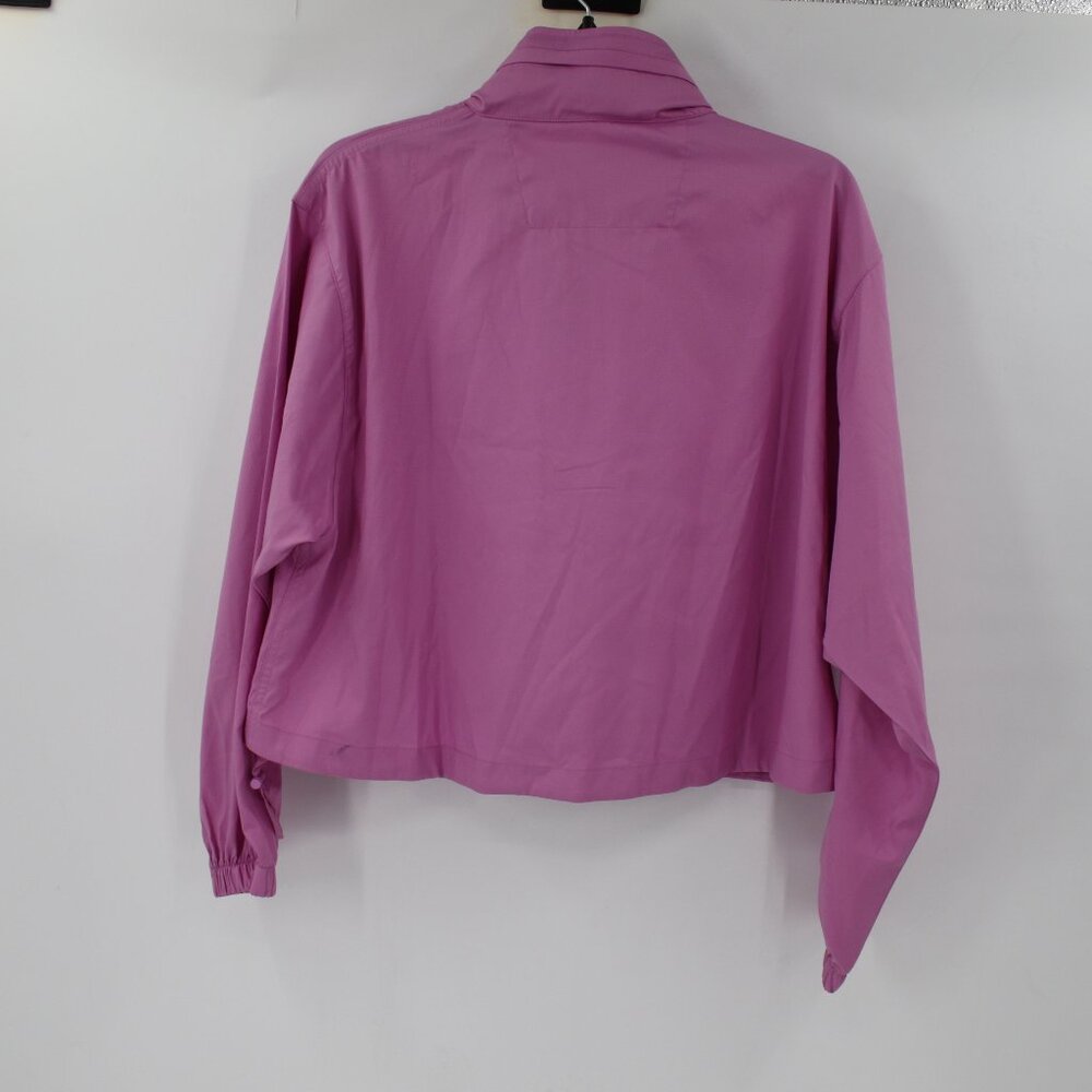 Girlfriend collective windbreaker jacket women's small zip up crop pink hooded - Picture 8 of 15